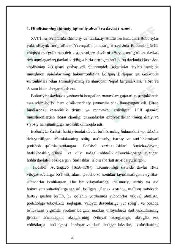 XIX asrda Hindiston. 2