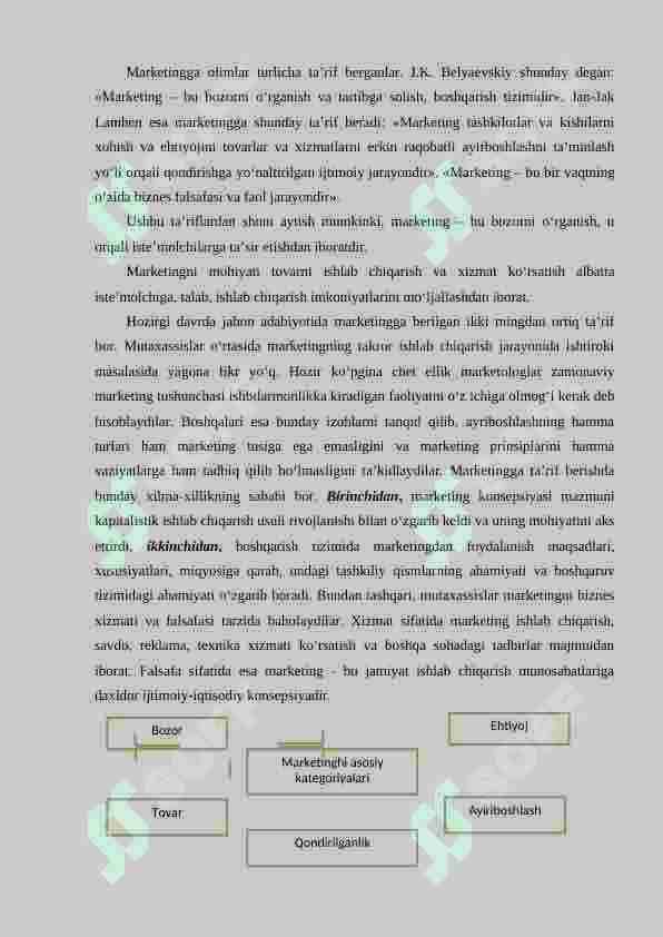 MARKETINGNING IJTIMOIY – IQTISODIY ASOSLARI 2