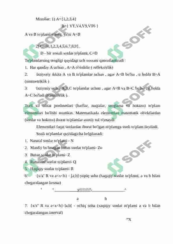 TO’PLAMLAR VA ULARNING BERILISH USULLARI. MISOLLAR 5