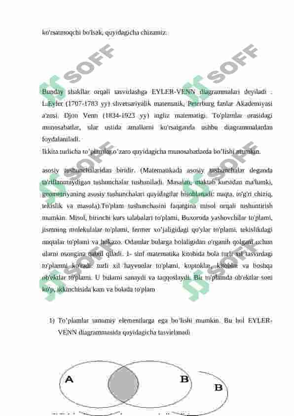 TO’PLAMLAR VA ULARNING BERILISH USULLARI. MISOLLAR 8