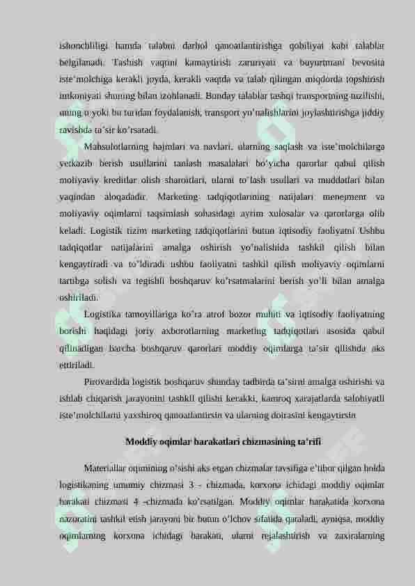 Logistikada asosiy oqimlar 3