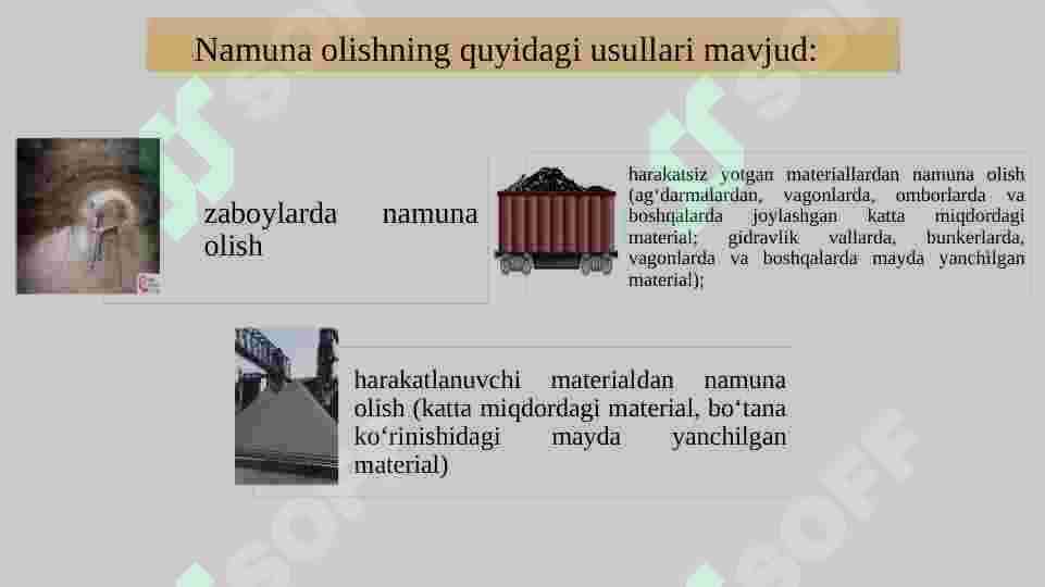 Namuna olish usullari va namuna olish uskunalari 2