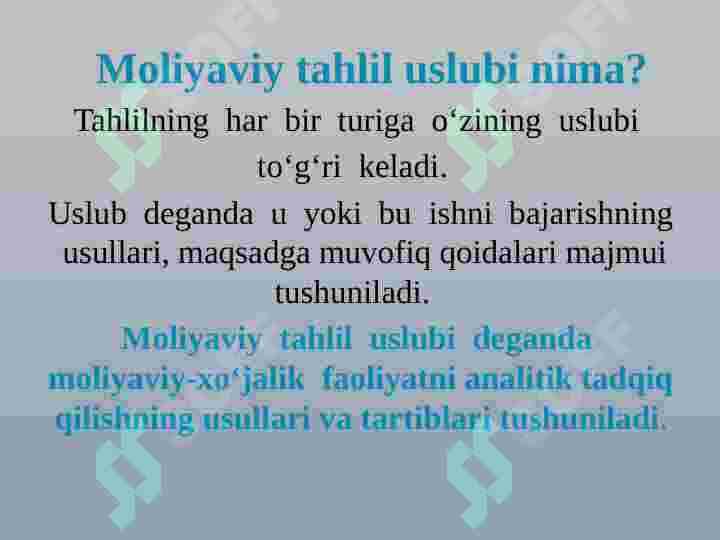 Mоliyaviy tahlilning metоdi va usullari 5