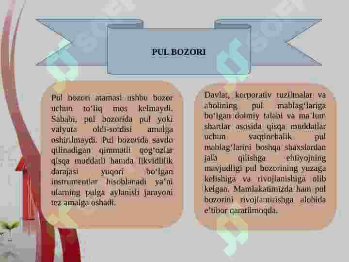 Pul bozori 4