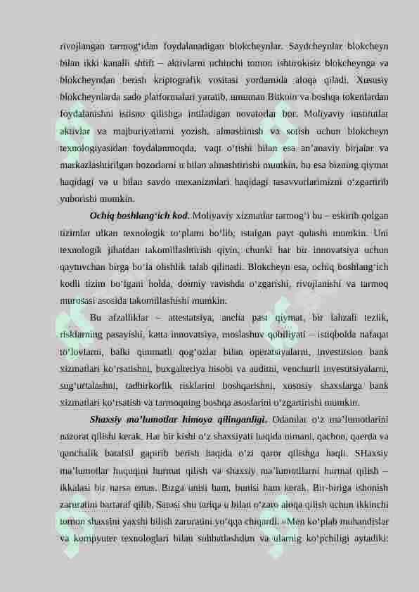 RAQAMLI IQTISODIYOTDA XAVFSIZLIK MASALALARI 6