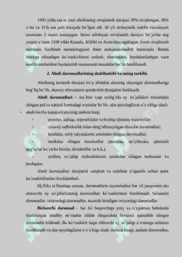 AHOLI TURMUSH DARAJASI STATISTIKASI 6