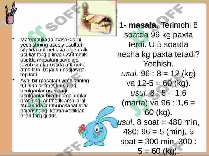 Matnli masalalarni yechish usullari 3