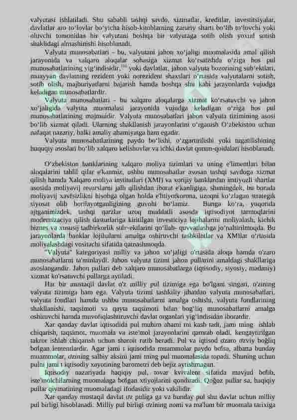 Pulning xalqaro munosabatlardagi harakati 4