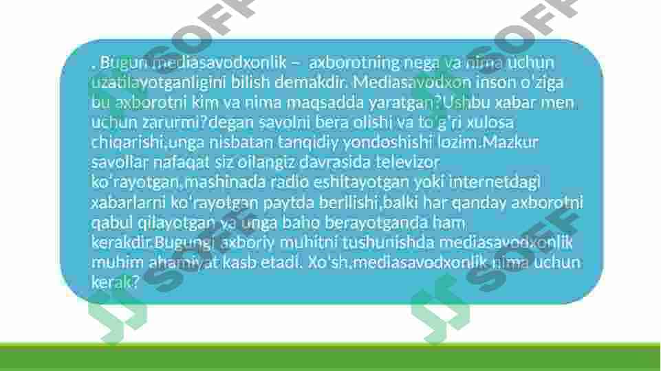 Siz nima uchun media savodxonligiga ega bo’lishingiz kerak? 3