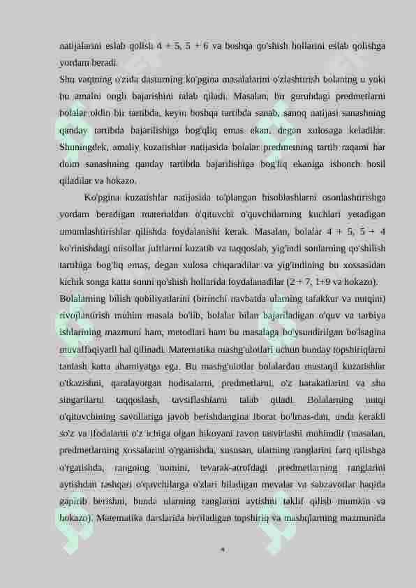O‘nli sanoq sistemasida qo‘shish va ayirish 4
