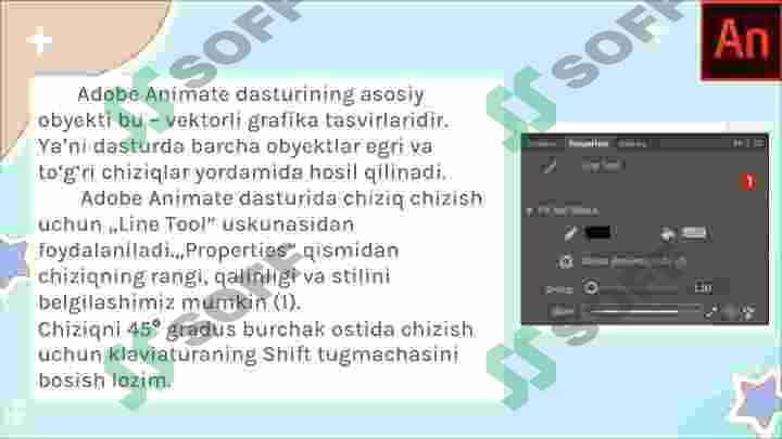 ADOBE ANIMATE DASTURIDA TASVIRLAR YARATISH VA TAHRIRLASH 2