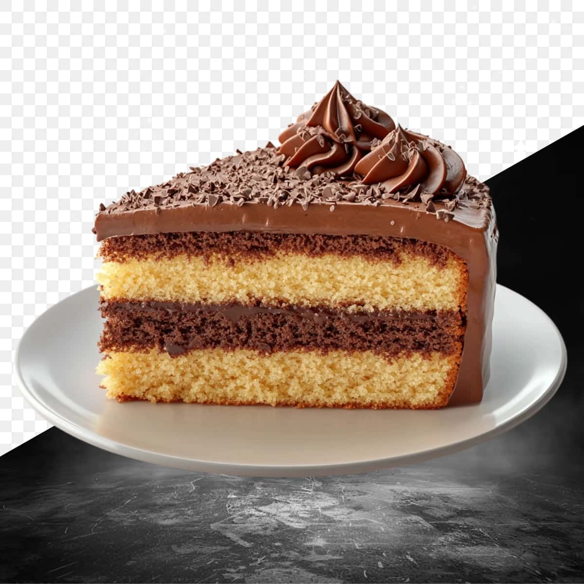 Pishiriqni kesib oling | Slice cake sits plate with picture piece cake it 1
