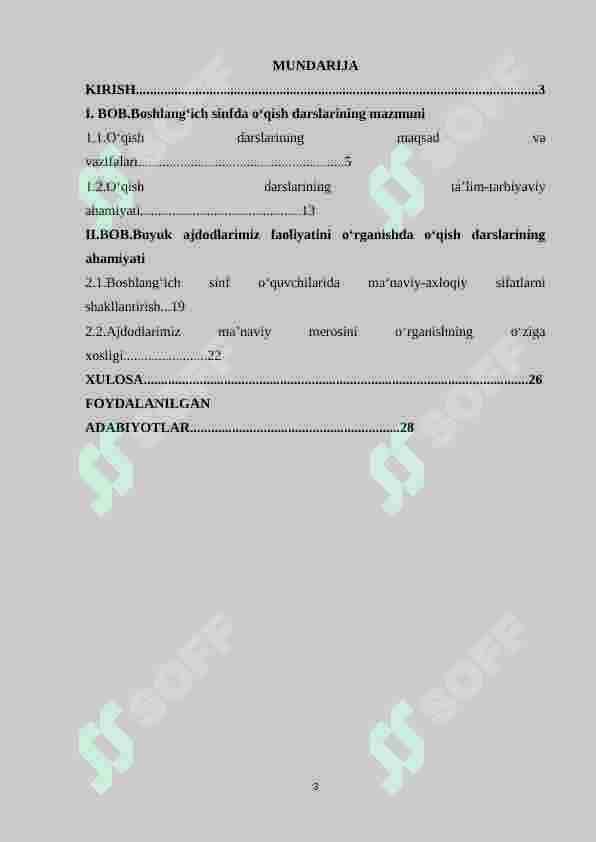 O‘qish darslarida "Ajdodlarimiz-faxrimiz" mavzusini o‘rganish 2