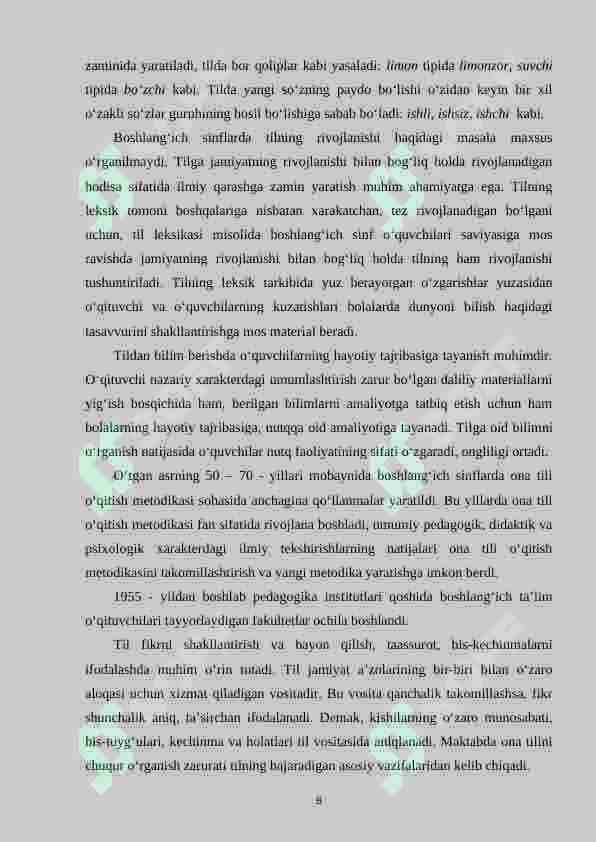 Boshlang‘ich sinflarda so‘zning morfemik tarkibini o‘rgatish metodikasi 8