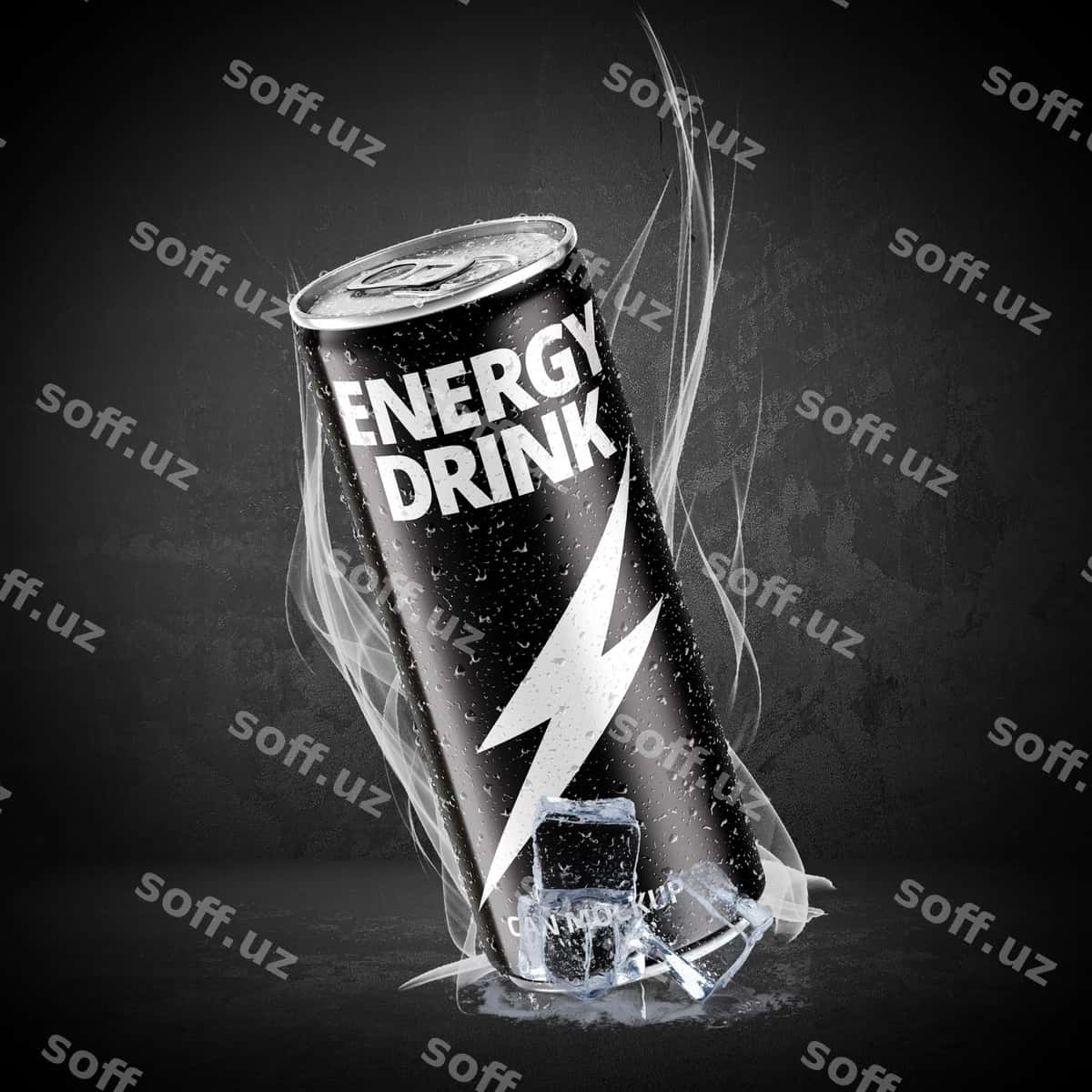 250mllik metalik cansiz energiya ichimliği mockup cansiz | 250ml can mockup energy drink metalic can 1