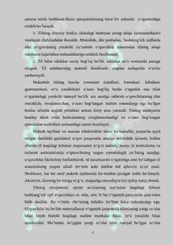 3-4 sinflarda so‘z morfemik tarkibini o‘rganish  metodikasi 7