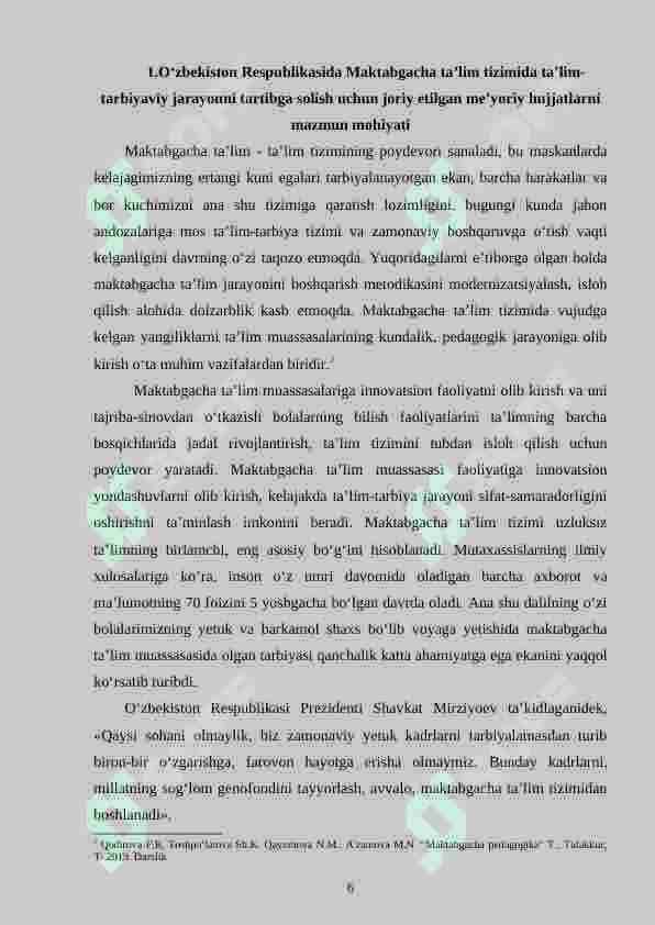 Maktabgacha ta’lim va tarbiya to‘g‘risida”gi qonun. 6