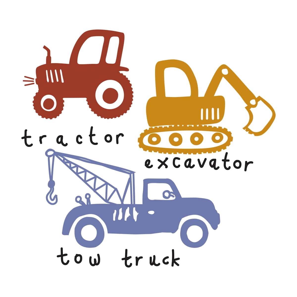 Qurilish transport vositalari siluetlari vektor san'atini o'rnating | Construction vehicles silhouettes set vector art 1