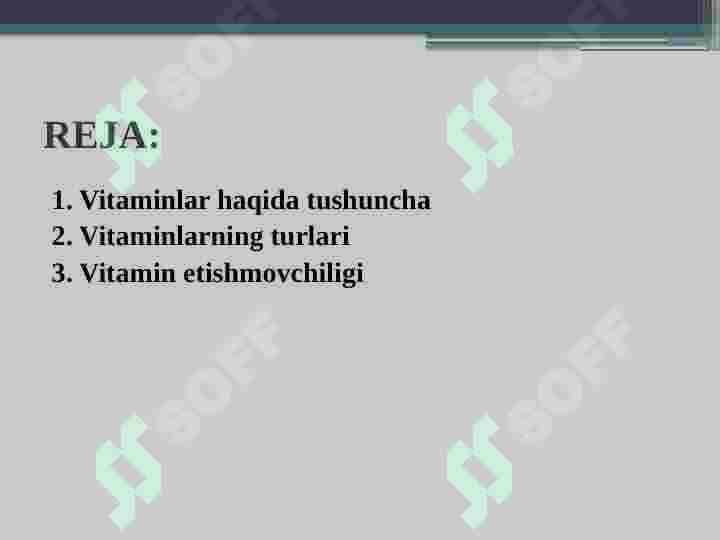 Vitaminlar va ularning ahamiyati 2