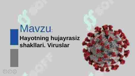 Hayotning hujayrasiz shakllari. Viruslar