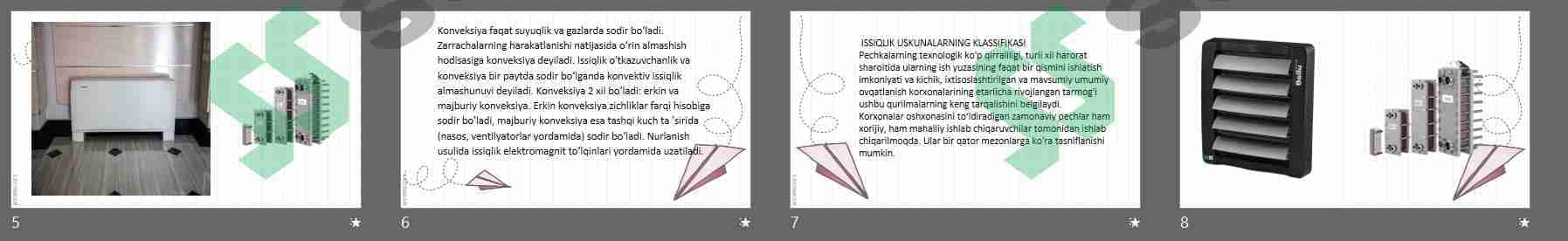 ZAMONAVIY ISSIQLIK ALMASHINUV USKUNALARI.ISSIQLIK QUVURI 2
