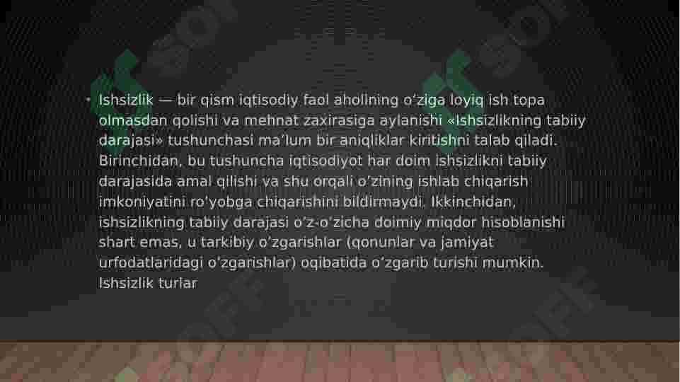 Ishsizlikning asosiy oqibatlari 2