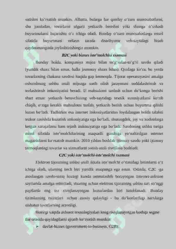 ELEKRTON SAVDONI RIVOJLANTIRISH XUSUSIYATLARI 8