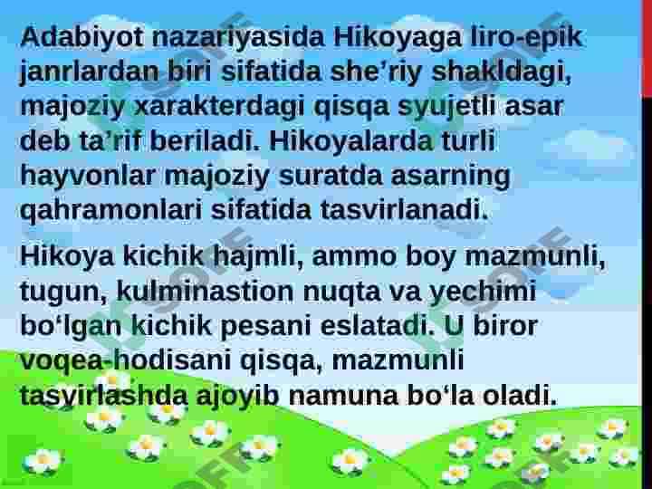 ÓQISH DARSLARIDA HIKOYA MATNI USTIDA ISHLASH 4