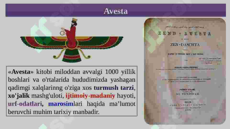 Avesta- qadimgi tarixni o‘rganishda noyob manba 3