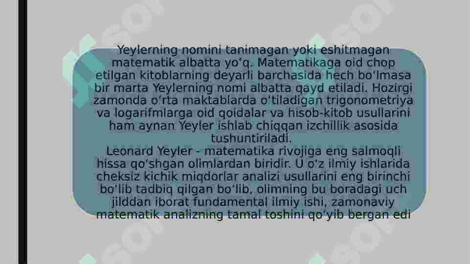 L.YYeyler, J.Venn, R.Dekart hayoti va ilmiy faoliyatini o‘rganish 2