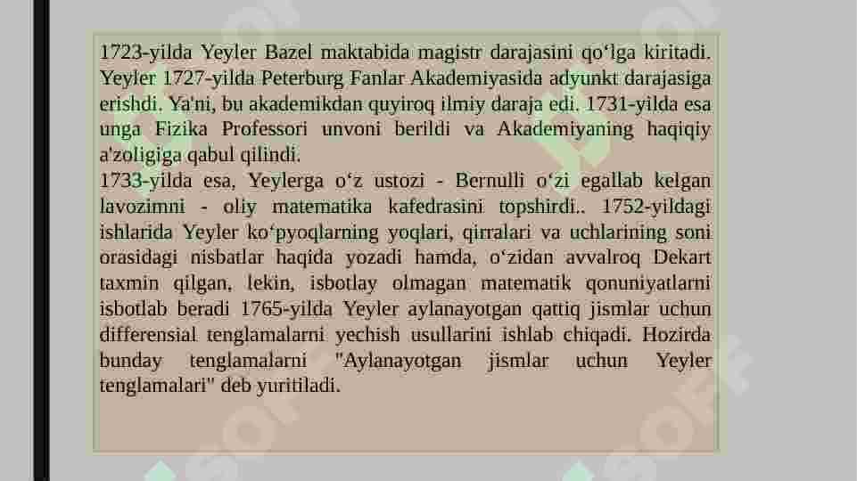 L.YYeyler, J.Venn, R.Dekart hayoti va ilmiy faoliyatini o‘rganish 4