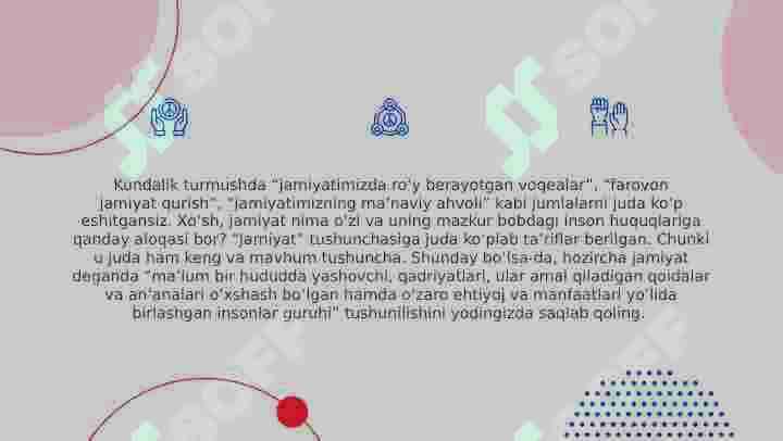 INSONNING SHAXSIY HAMDA SIYOSIY HUQUQLARAINI MUSTAHKAMLASH MASALALARI. 8