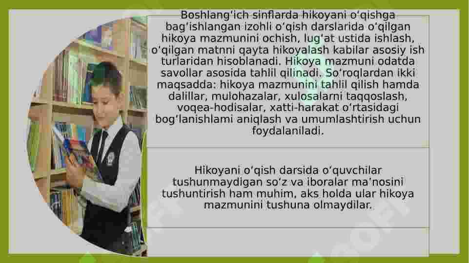 HIKOYA JANRDAGI ASARNI O’QITISH METODIKASI 3