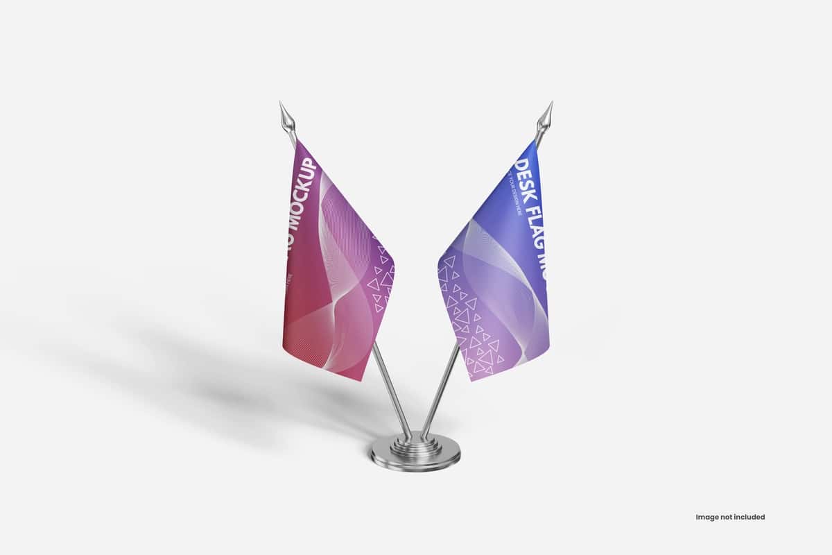 Stol bayrog'i maketi | Desk flag mockup 1
