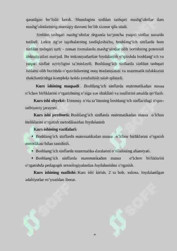 Boshlang‘ich sinf o‘quvchilariga massa o‘lchov birliklarini o‘rgatish metodikasi 4