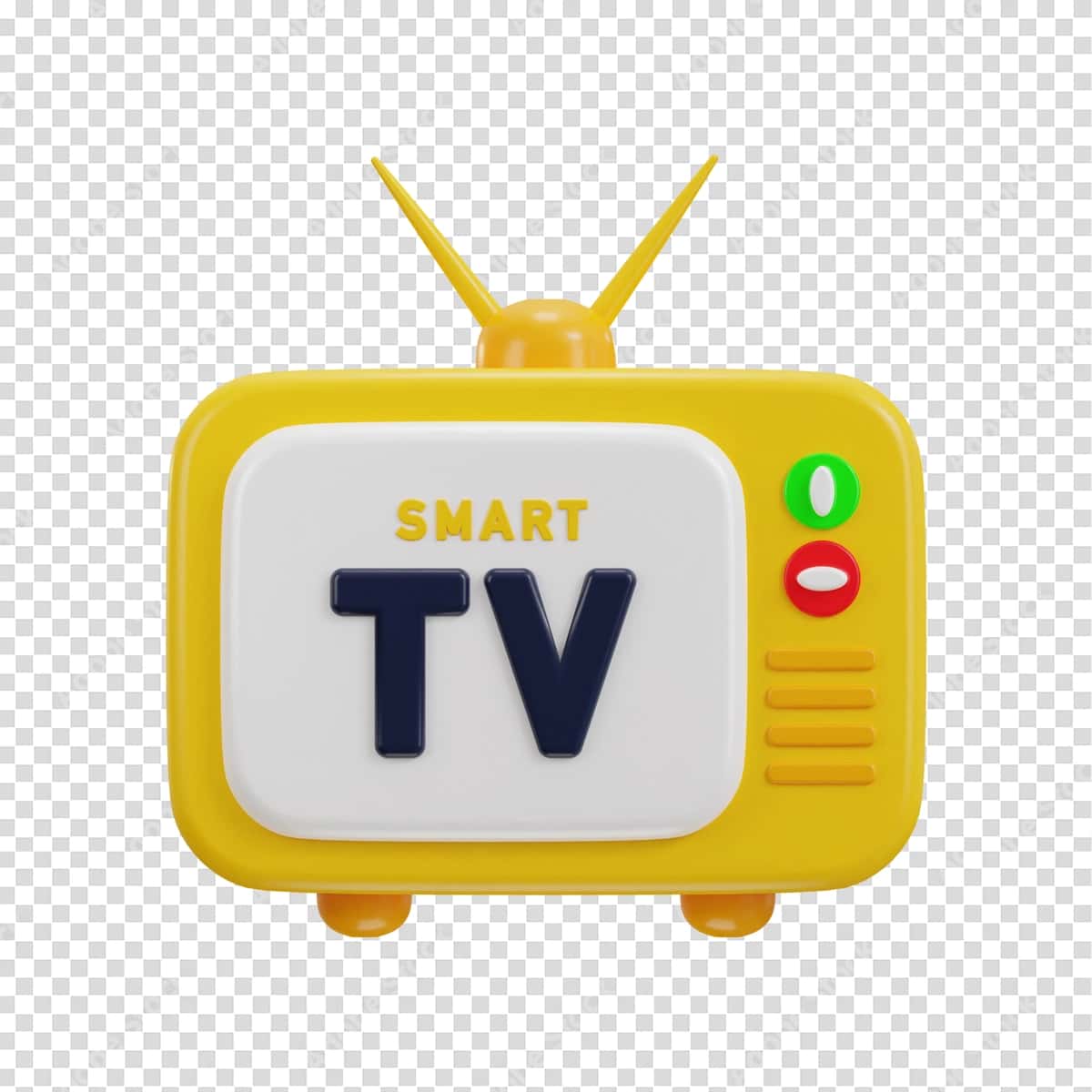 3D retro aqlli televizor ikonkasi vektor tasviri | 3d retro smart television icon vector illustration 1