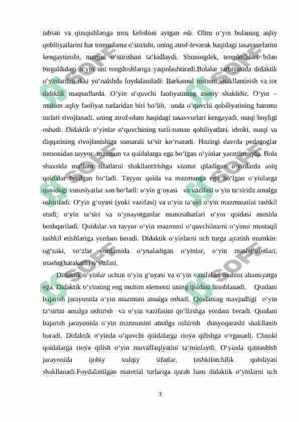 Didaktik o‘yinlarning o‘quvchi shaxsini shakllanishidagi o‘rni 3