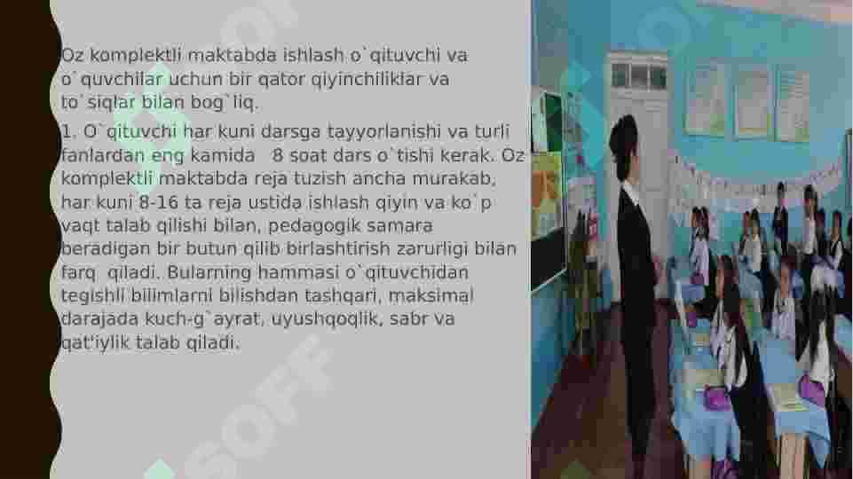 Oz komplеktli maktabda o`qitishni tashkil qilishning xususiyatlari 3