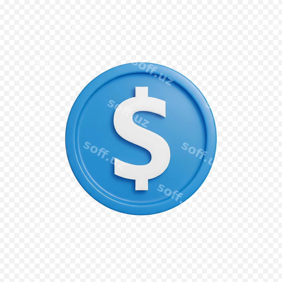 3d ko'k dollar coini ikonka moliya valyuta | 3d blue dollar coin icon finance currency 1