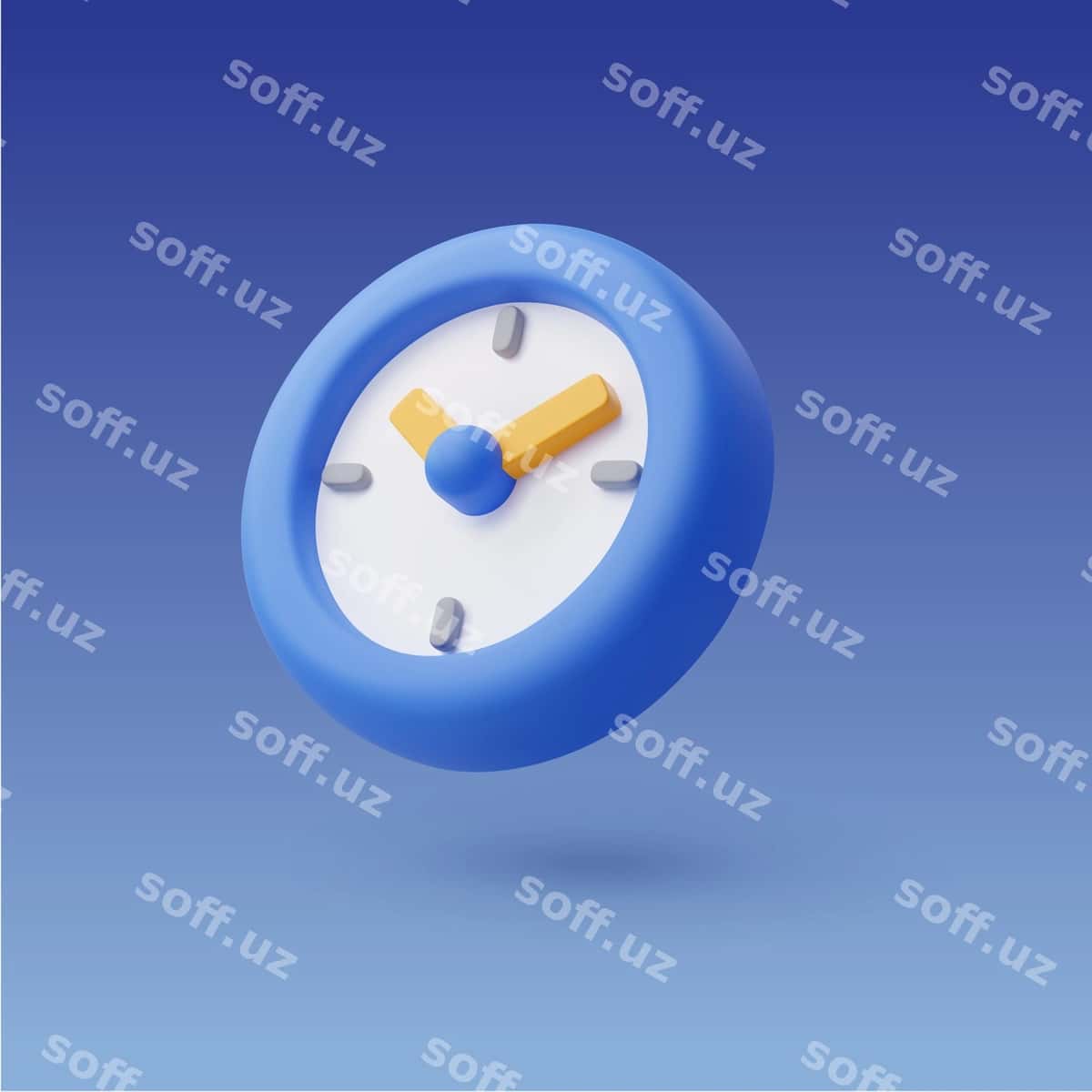 Uch o'lchovli soat taymer ikonasi | 3d clock timer icon 1
