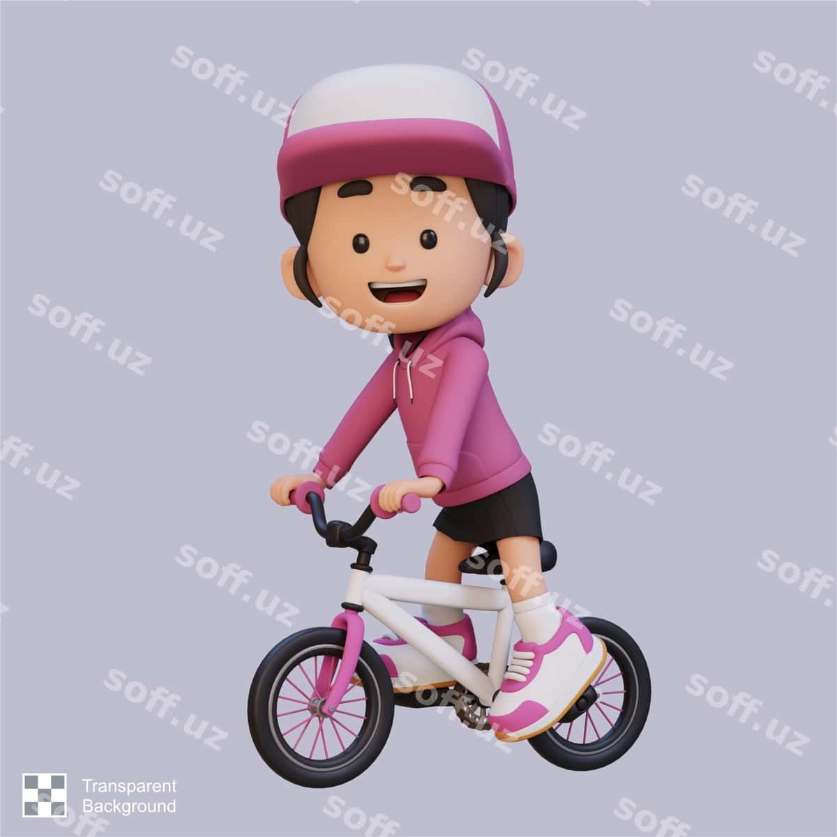 3d qiz shaxs bisikletga tushmoq va maktabga bormoq | 3d girl character ride bike go school 1