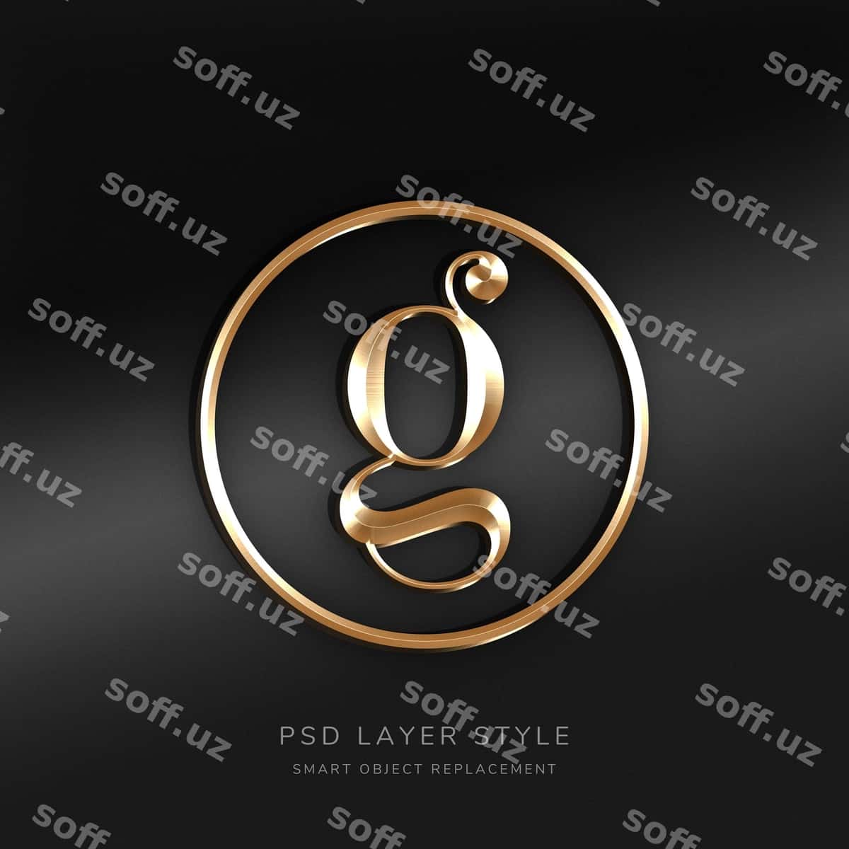 3d oltin matn uslub effekti | 3d gold text style effect 1