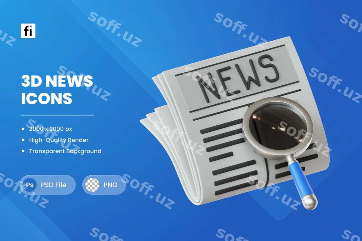 3d illustratsiya yangiliklar tadqiqot gazetasi | 3d illustration news research newspaper 1