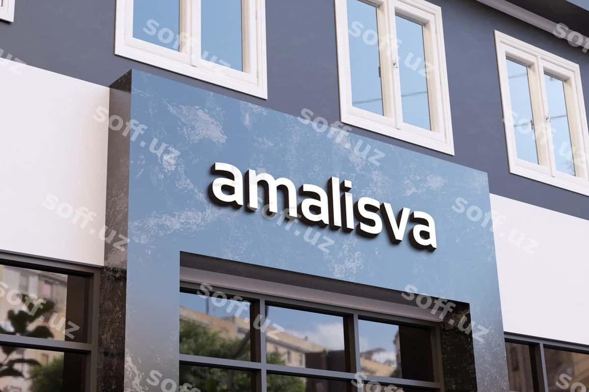 3 o'lchovli logo namunasi marmar devor bino | 3d logo mockup marble wall building 1