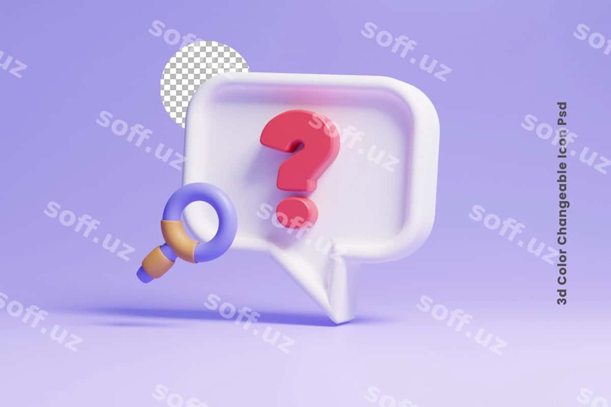 Uch o'lchovli savol belgisi belgi ikonasi | 3d question mark mark icon 1