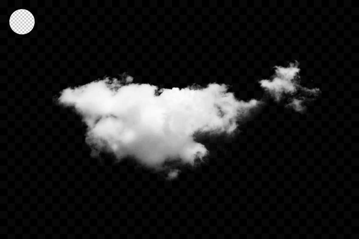 Yagona momiq oq bulut shaffof fon | Single fluffy white cloud transparent background 1