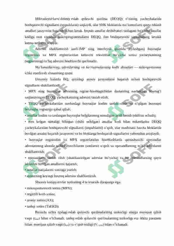 Markaziy mikroprotsesorni olib turini aniqlash, profilaktik xizmat ko'rsatish. 3