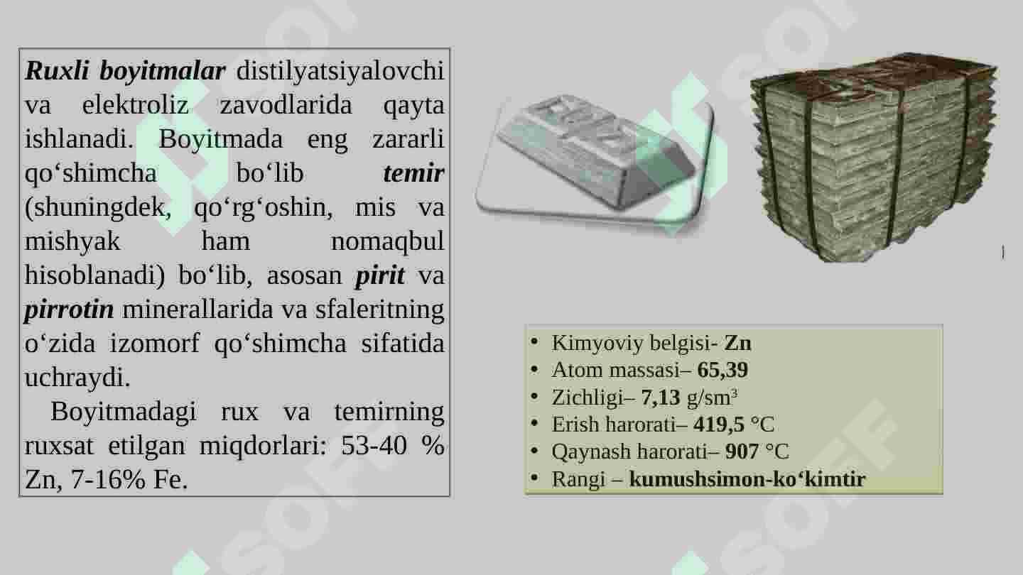 Konsentrat sifatiga qo'yiladigan talablar 3