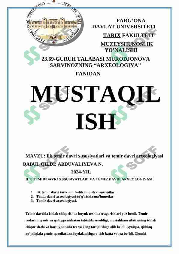 ilk temir davri arxeologiyasi 1