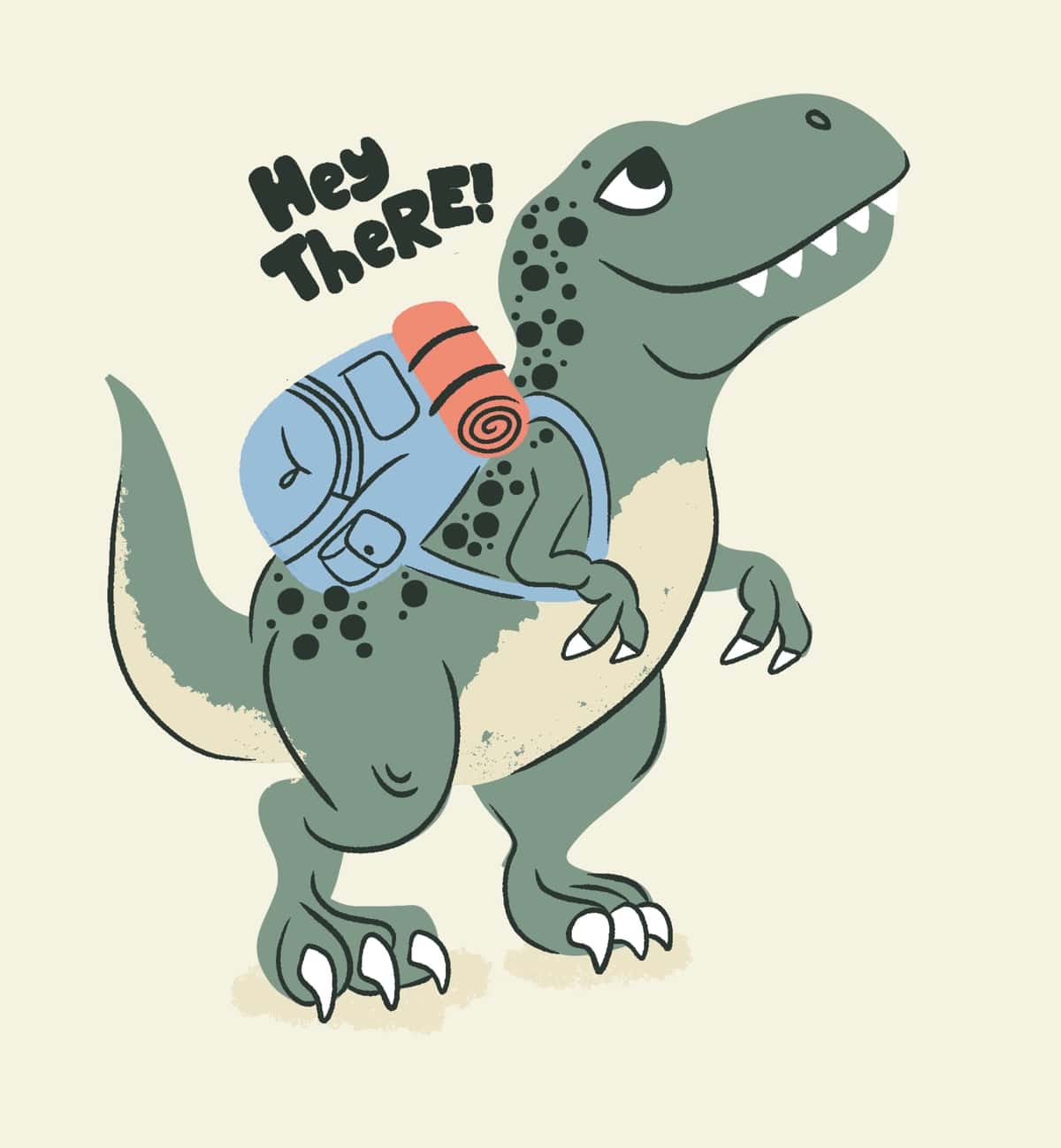Sarguzashtli t-reks ryukzak bilan | Adventurous t rex with backpack 1